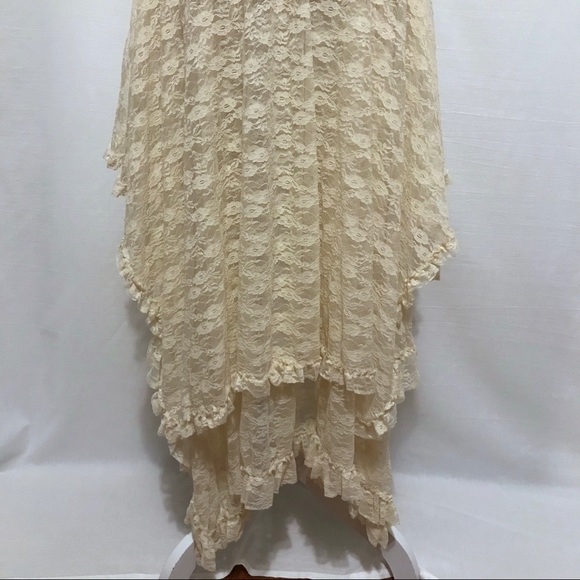 Free People NWT French Court Sheer Lace Tiered Dress Women S - Picture 11 of 16